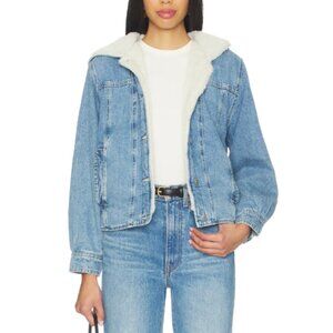 Free People x We The Free Asher Cozy Denim Jacket In Snowdrift Wash